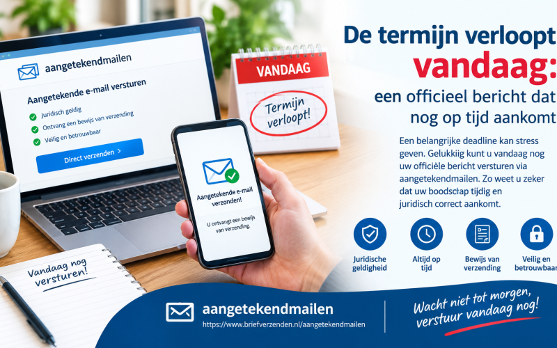 De termijn verloopt vandaag: een officieel bericht dat nog op tijd aankomt